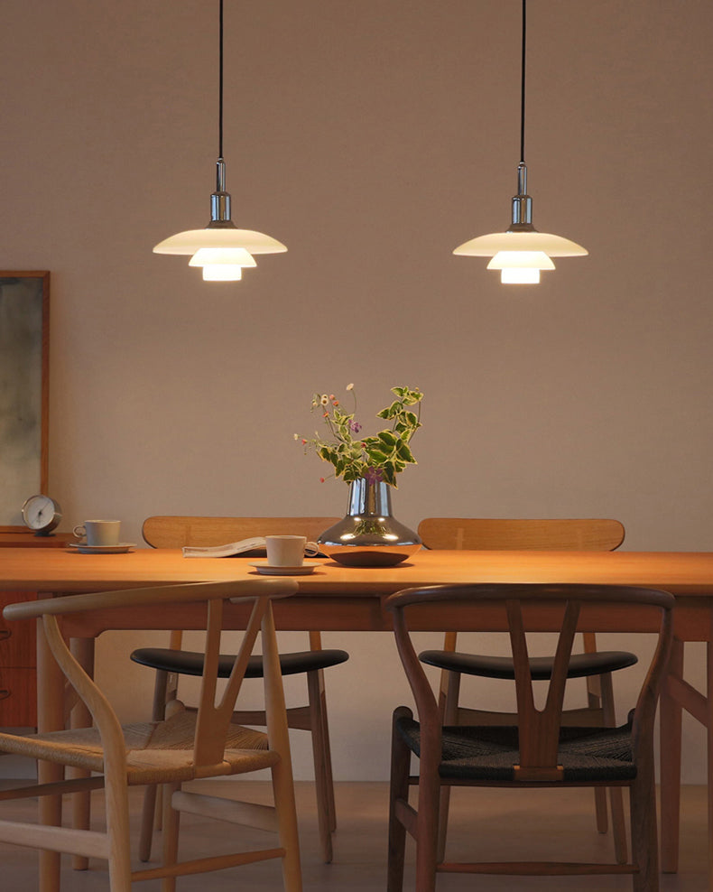 Hanglamp Glas Rond Scandinavisch Wit LED Woonkamer Eetkamer Slaapkamer Modern | Sansoti