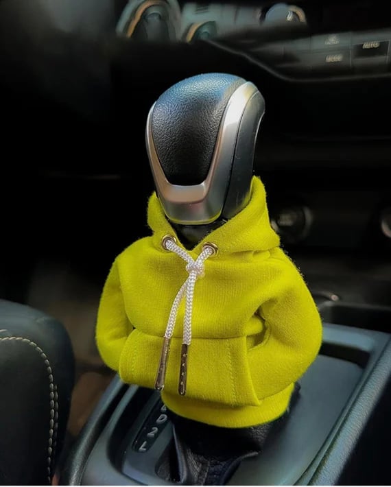 Mini-Hoodie-Schaltknaufbezug, universell, Polyester, Auto-Innenraumdekoration, Accessoire, Schutzbezug in 8 Farben | Sansoti