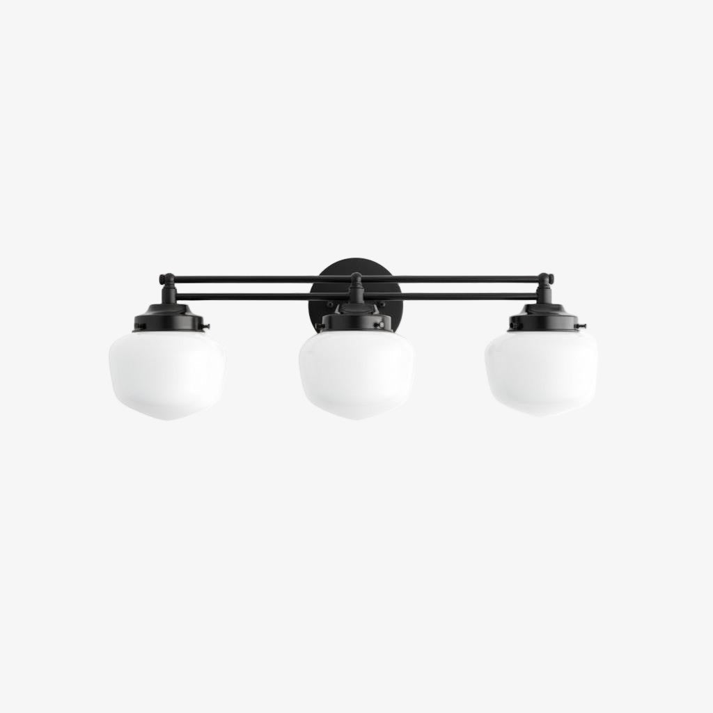 Globe Wandlamp Klassieke Badkamer Schoolhouse Verlichting Mat Opaal Glas voor Spiegel en Wastafel | Sansoti
