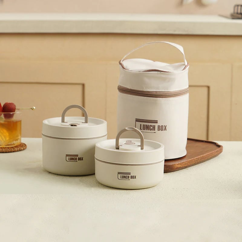 Geïsoleerde Lunchbox met Vacuümtechnologie – Houdt Eten Tot 4 Uur Warm – Lekvrij RVS Ontwerp – Ideaal voor School en Werk | Sansoti