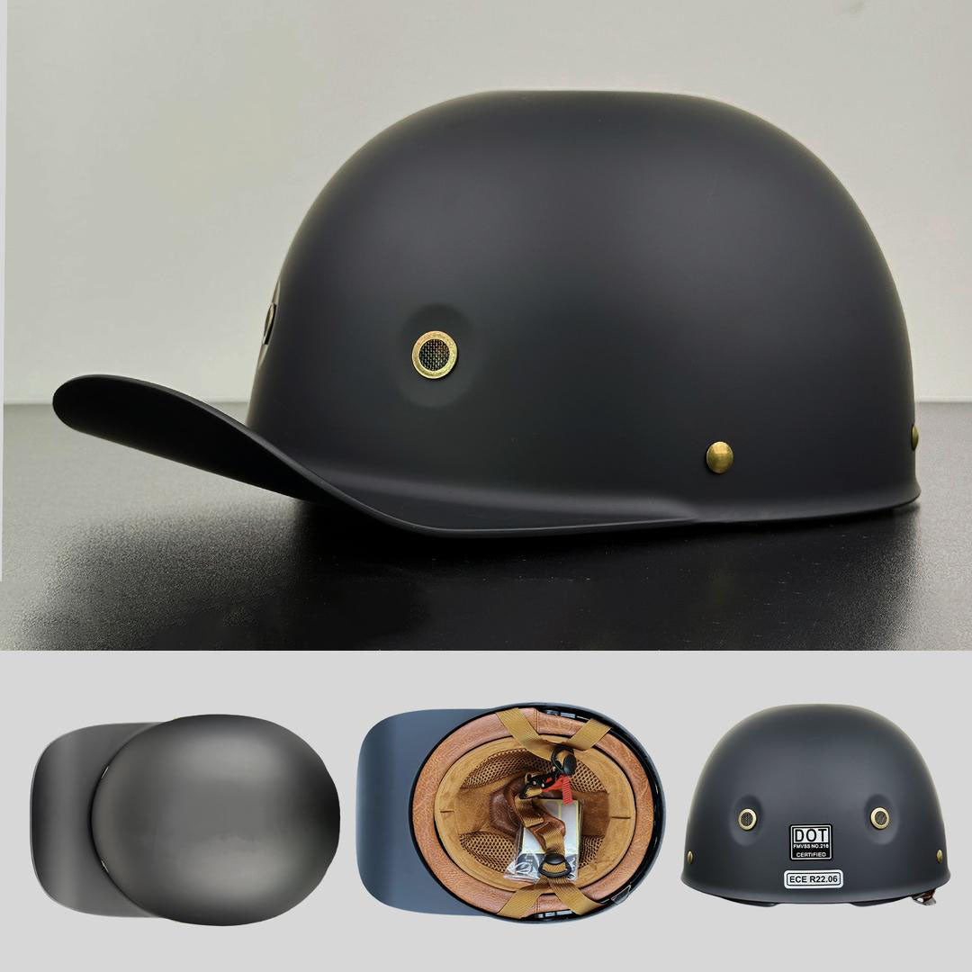 Motorhelm Halfopen Baseball Stijl DOT ECE Gecertificeerd Dagelijks Rijden Veiligheid Comfort Bescherming | Sansoti