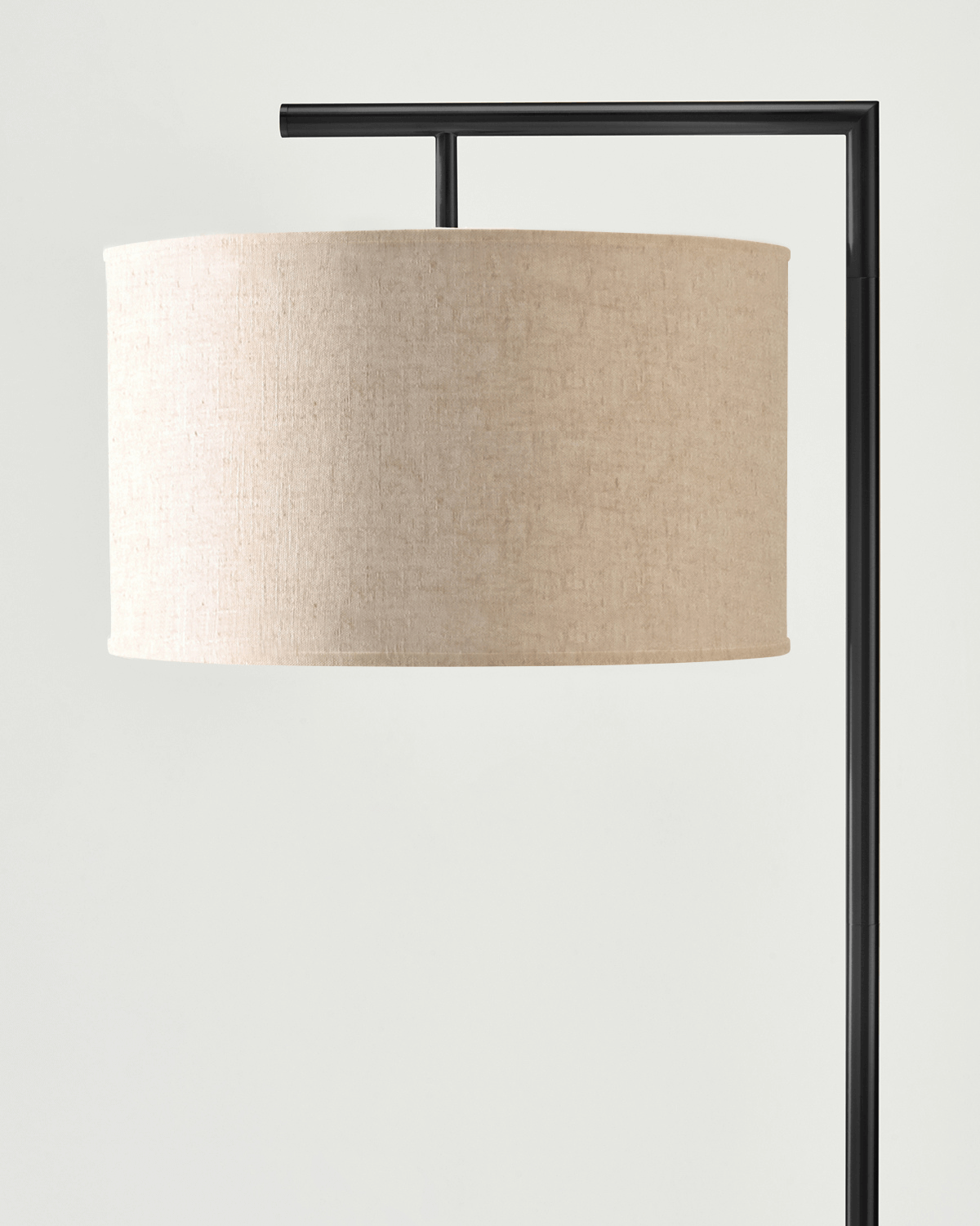 Stehleuchte Modern Mit Stoffschirm 152cm LED Schwarz Messing Nickel | Restfield