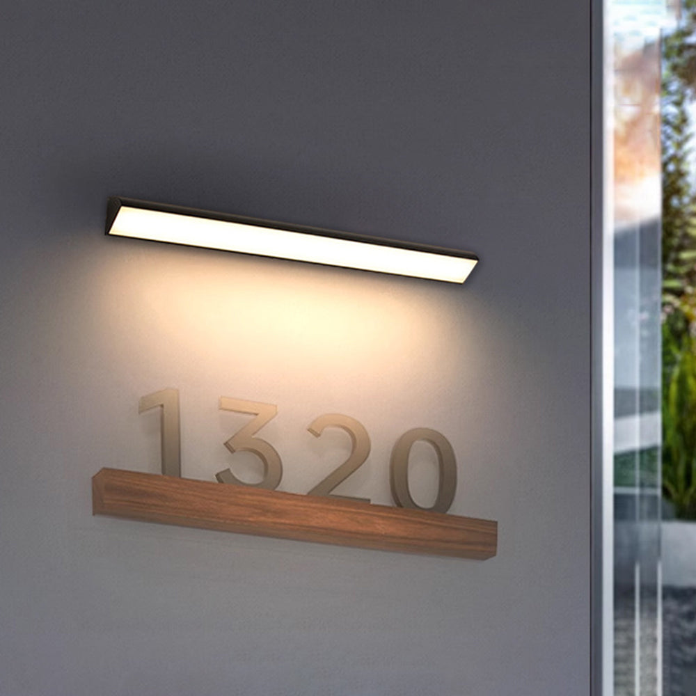 Modern Outdoor Wall Light Metal Acrylic Black Linear LED 40-150cm Garden Balcony Patio Facade Outdoor Lighting | Sansoti