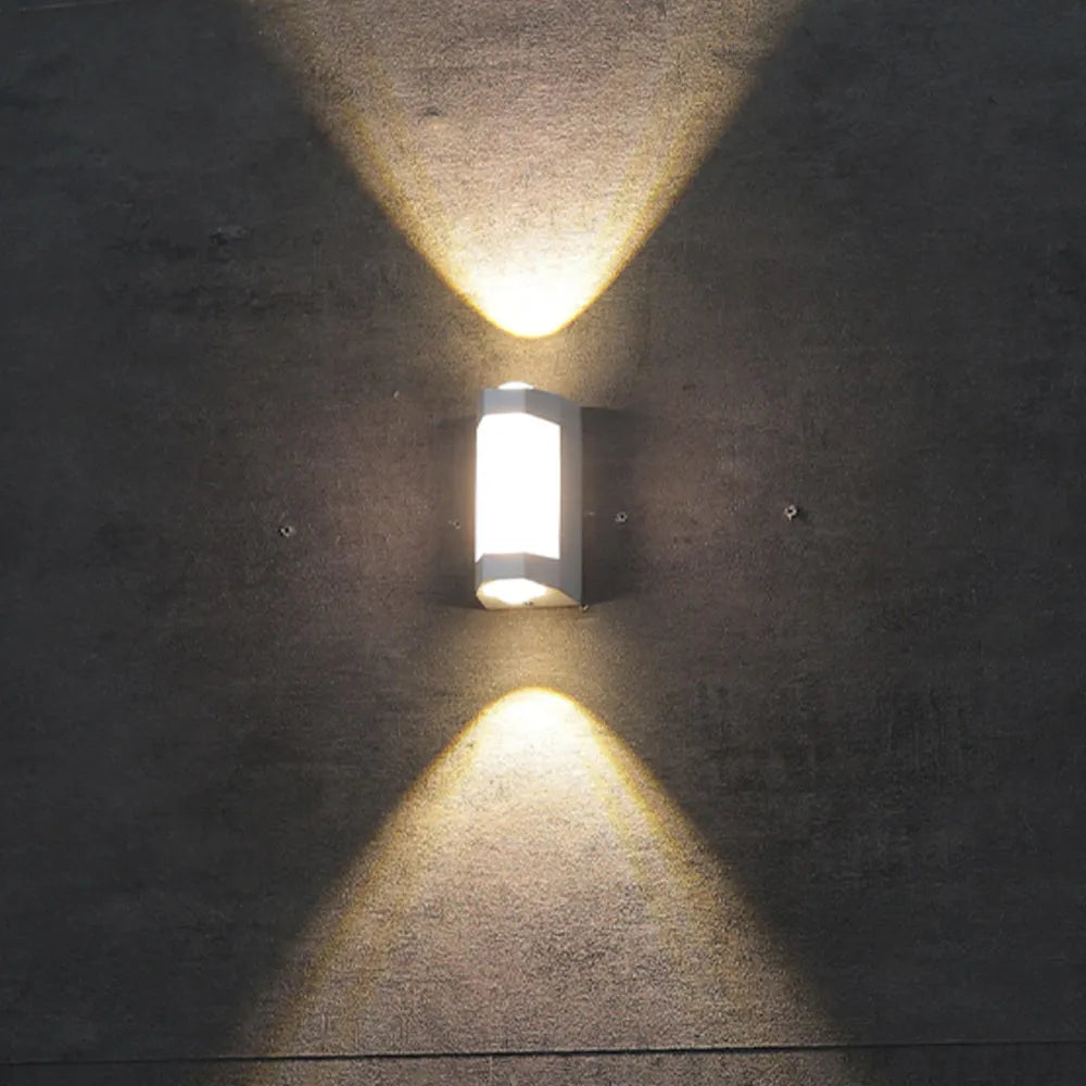 Outdoor Wall Lamp Up & Down LED White Black Waterproof IP65 Modern Design Facade Lamp Garden Lighting Outdoor Lamp | Sansoti