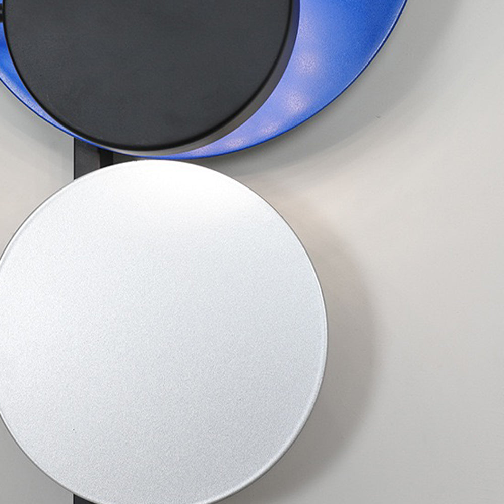Moderne runde LED-Wandleuchte aus Metall in Rosa, Blau, Grün oder Rot für Wohnzimmer, Schlafzimmer, Esszimmer und Arbeitszimmer | Sansoti