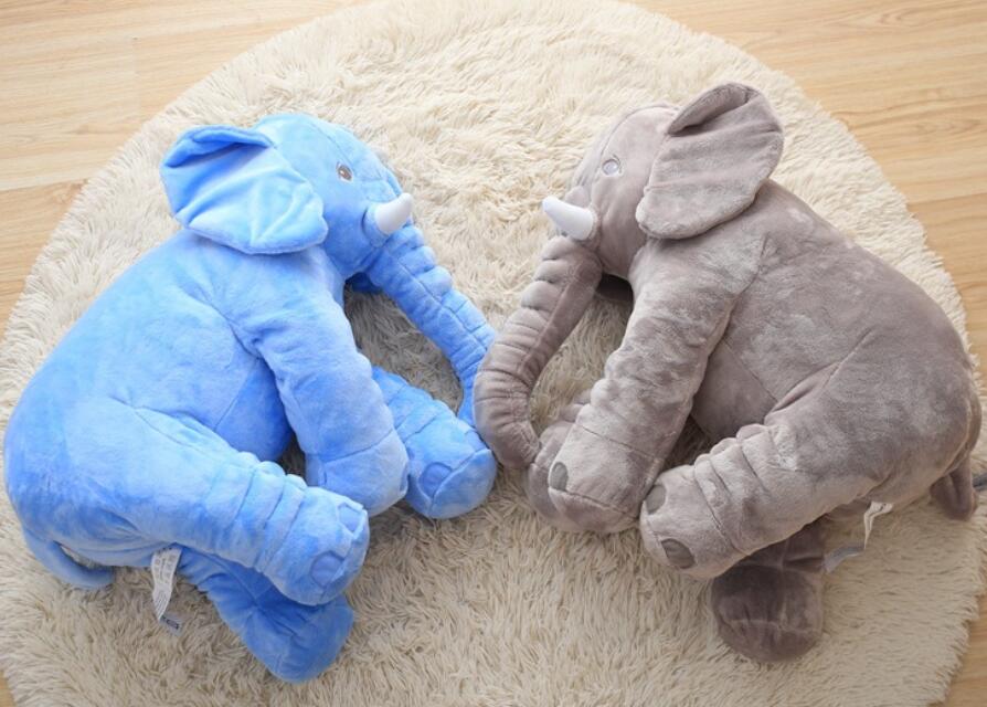 Coussin peluche éléphant pour enfants – Décoration douce pour chambre de bébé en 60 ou 80 cm pour séances photo | Sansoti