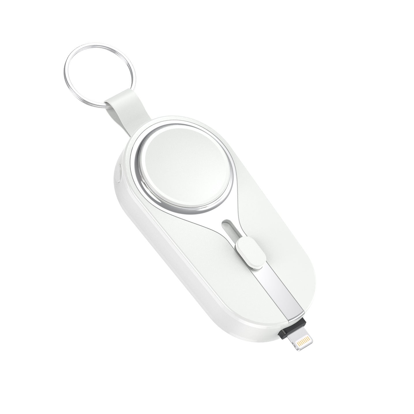 Draadloze oplaadclip powerbank karabijnhaak compact zwart telefoon smartwatch oplader sleutelhanger draagbare lader | Sansoti