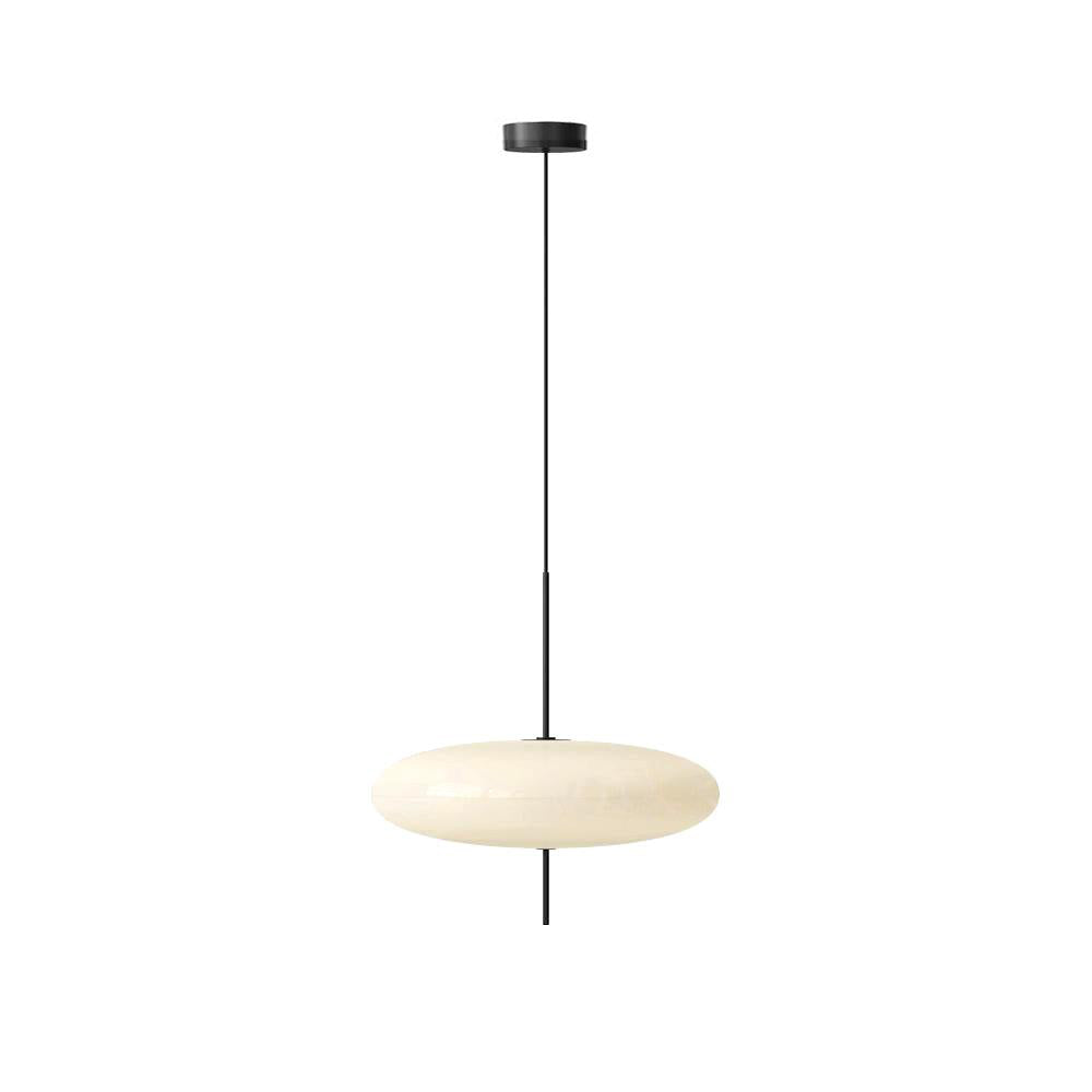 Opaalwitte Schijfhanglamp Elliptisch Design Glas-Effect Polymeer 3-4 Lichtpunten E26/E27 Moderne Designlamp Scandinavische Stijl Zwart of Wit Scandinavisch Interieur | Sansoti