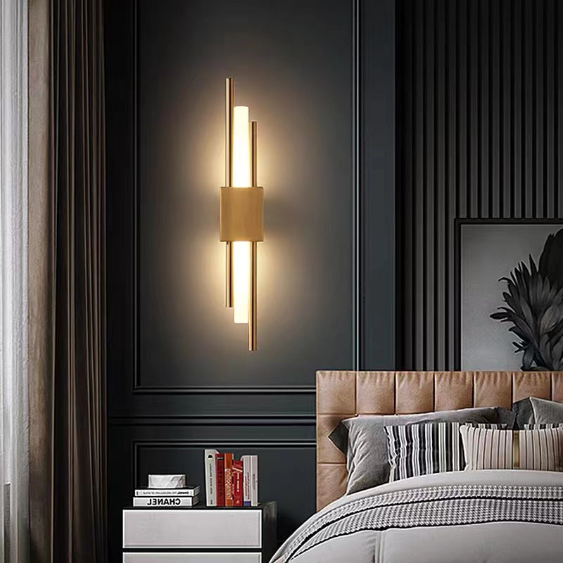 Applique murale moderne en métal et marbre, LED, lumière blanche chaude, chambre, salon, couloir, éclairage intérieur élégant | Sansoti