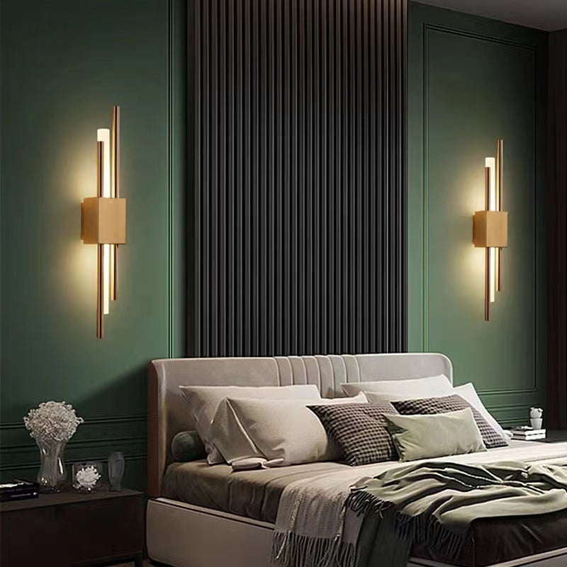 Applique murale moderne en métal et marbre, LED, lumière blanche chaude, chambre, salon, couloir, éclairage intérieur élégant | Sansoti