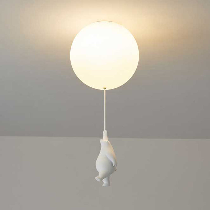 Deckenleuchte Kinderzimmer Bär Ballon Acryl Metall Weiß Sanftes Licht LED E26 Schlafzimmer | Restfield