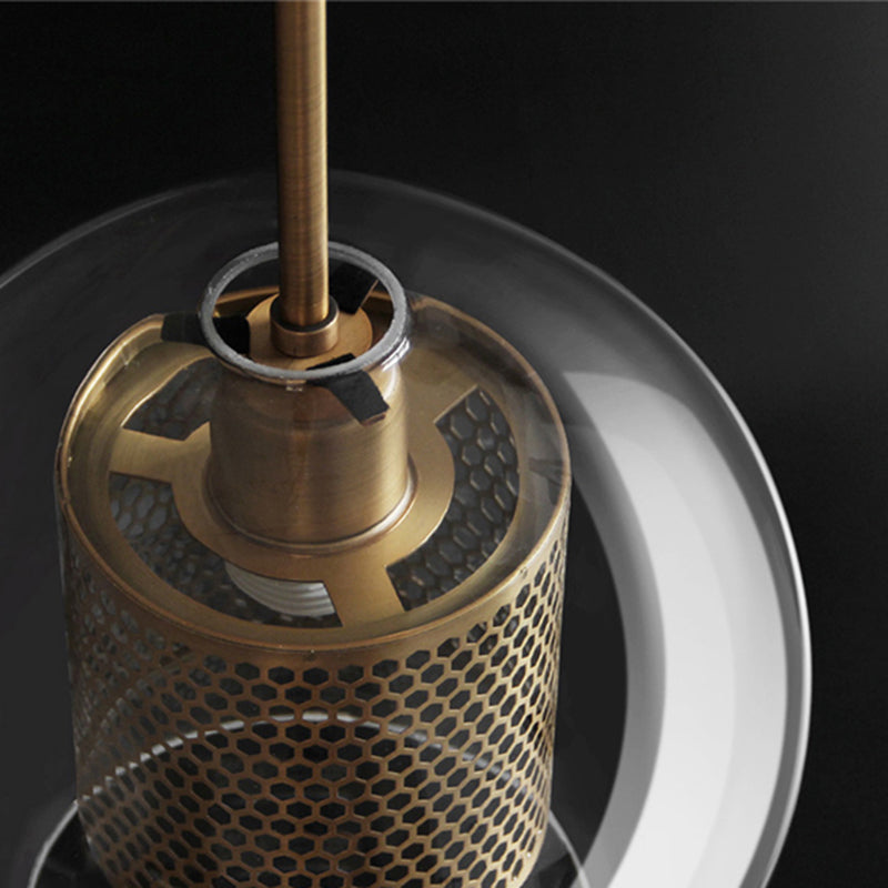 Suspension boule en verre doré ou argenté, douille E26, cordon réglable, salle à manger, chambre, salon, design moderne | Sansoti