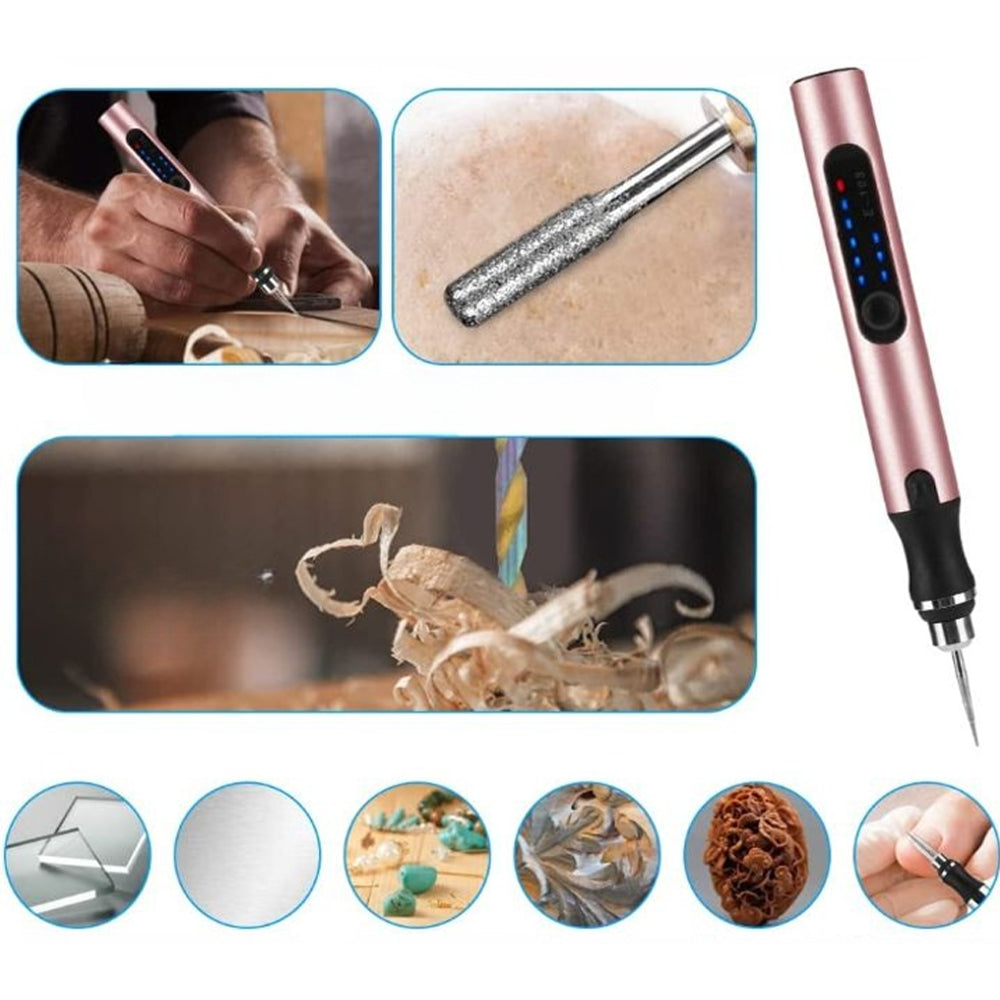 Graveerpen Oplaadbaar USB-C Variabel Toerental Precisiewerk Graveren Hobby Creatief Gereedschap DIY Handwerk | Sansoti
