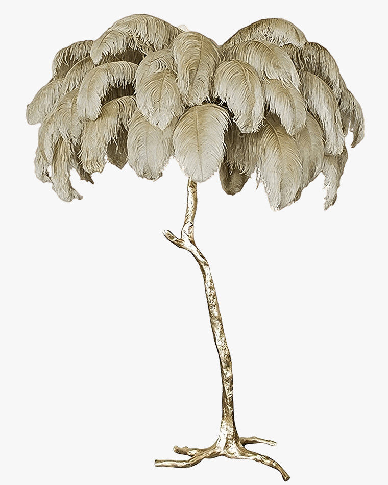 Lampadaire Plumes Palmier Résine Décoratif Blanc Chaud Salon Chambre Lampadaire | Restfield