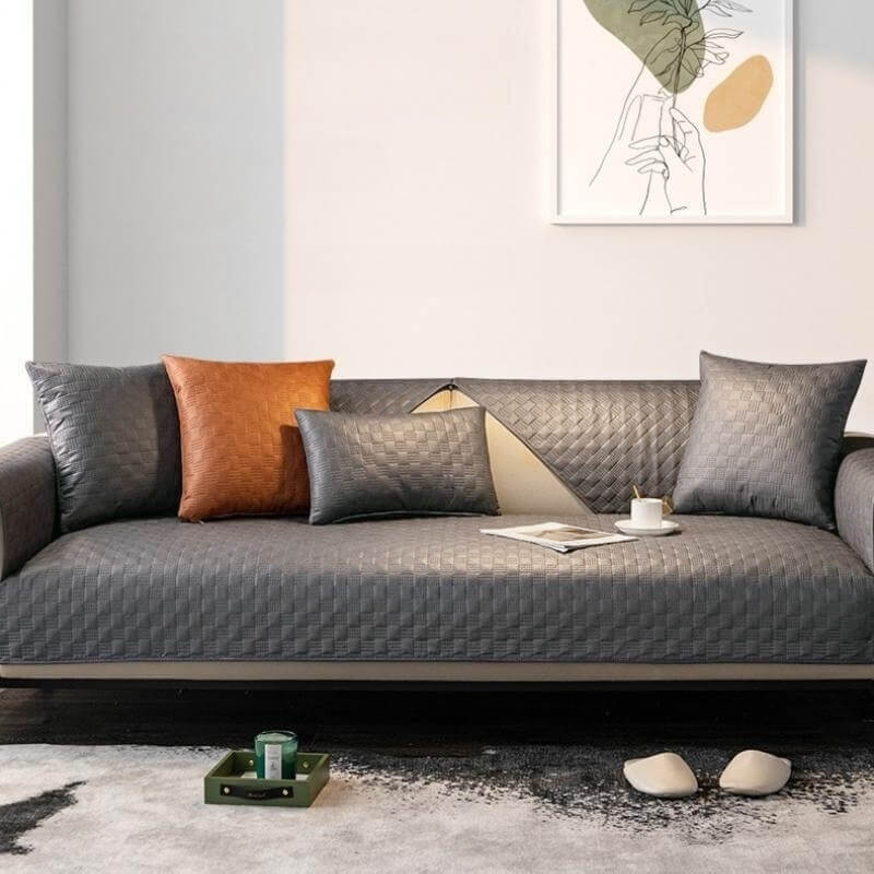 Housse de canapé imperméable en similicuir, protège-meuble antidérapant pour salon, différentes dimensions, housses de siège modernes | Sansoti