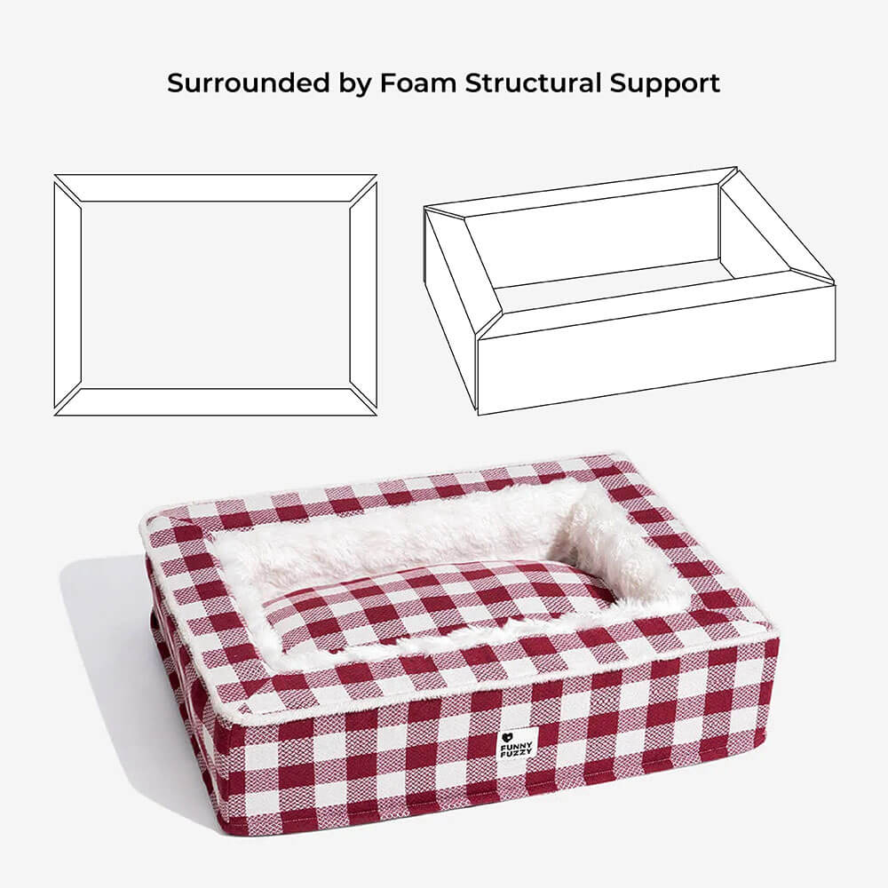 Hondenmand Antistress Tartan Klassiek Design Rustgevend Comfortabel Bed voor Huisdieren Honden Katten | Sansoti