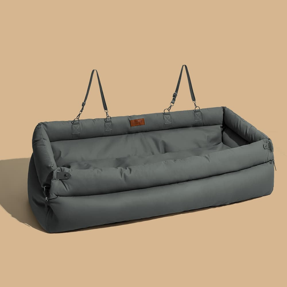 Auto Hondenmand Reistas Veilig & Comfortabel Zwart Grijs Oranje Beige Hondenmand Auto voor Kleine tot Middelgrote Honden | Sansoti