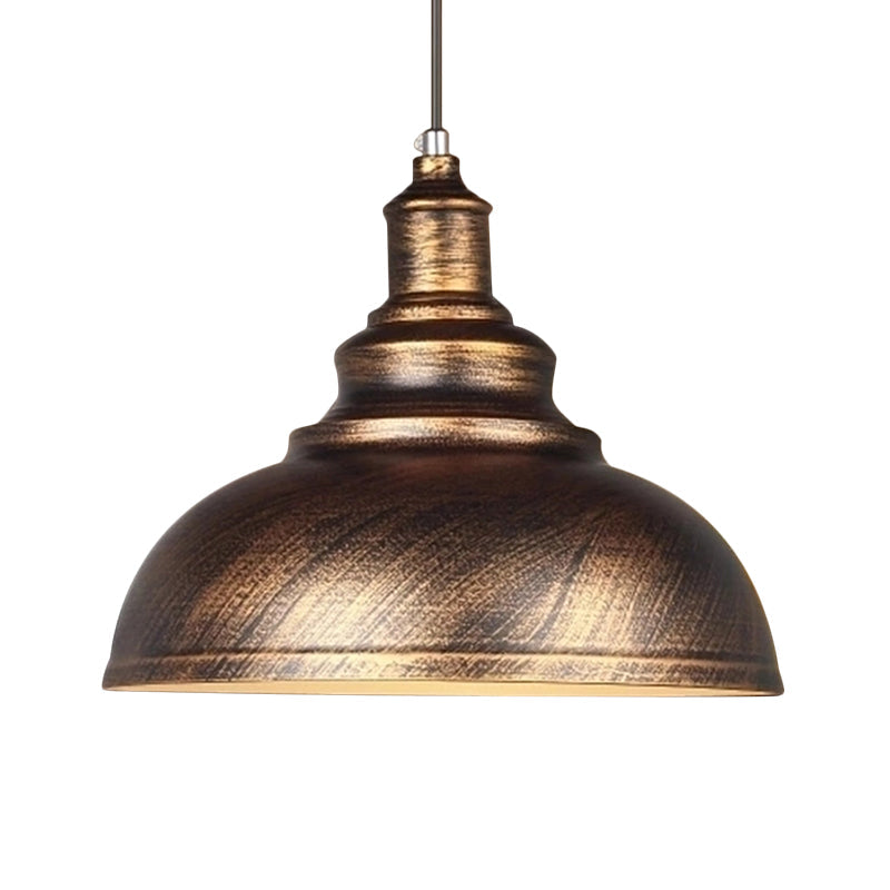 Suspension métallique en forme de coupe style rustique industriel E26/E27 éclairage de plafond de salle à manger noir blanc rouille salon | Sansoti