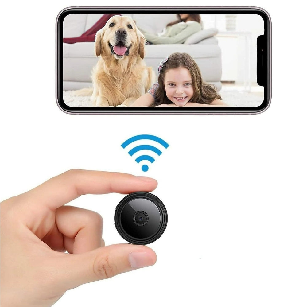 Draadloze Beveiligingscamera 1080p HD Mini met Nachtvisie Magnetische Bevestiging Bewegingsdetectie Binnen | Sansoti
