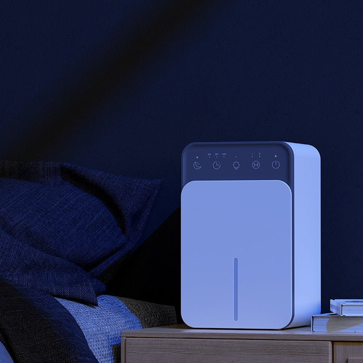 Kompakter Luftentfeuchter mit Timer und Nachtmodus, 1 Liter Fassungsvermögen, für Schlafzimmer, Badezimmer und Büro | Sansoti