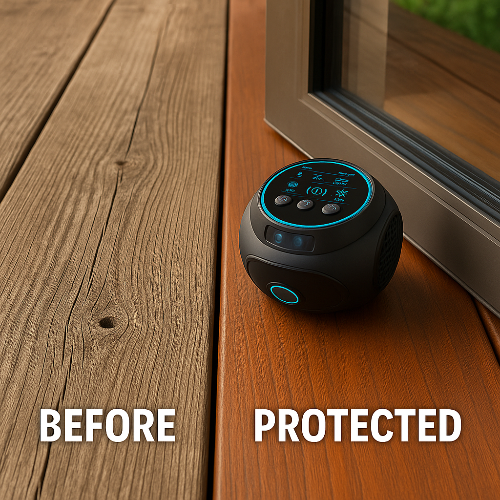 Répulsif à ultrasons contre les insectes, protection à 360° contre les guêpes, abeilles et mouches pour jardin, terrasse et balcon, alimentation sur secteur | Sansoti
