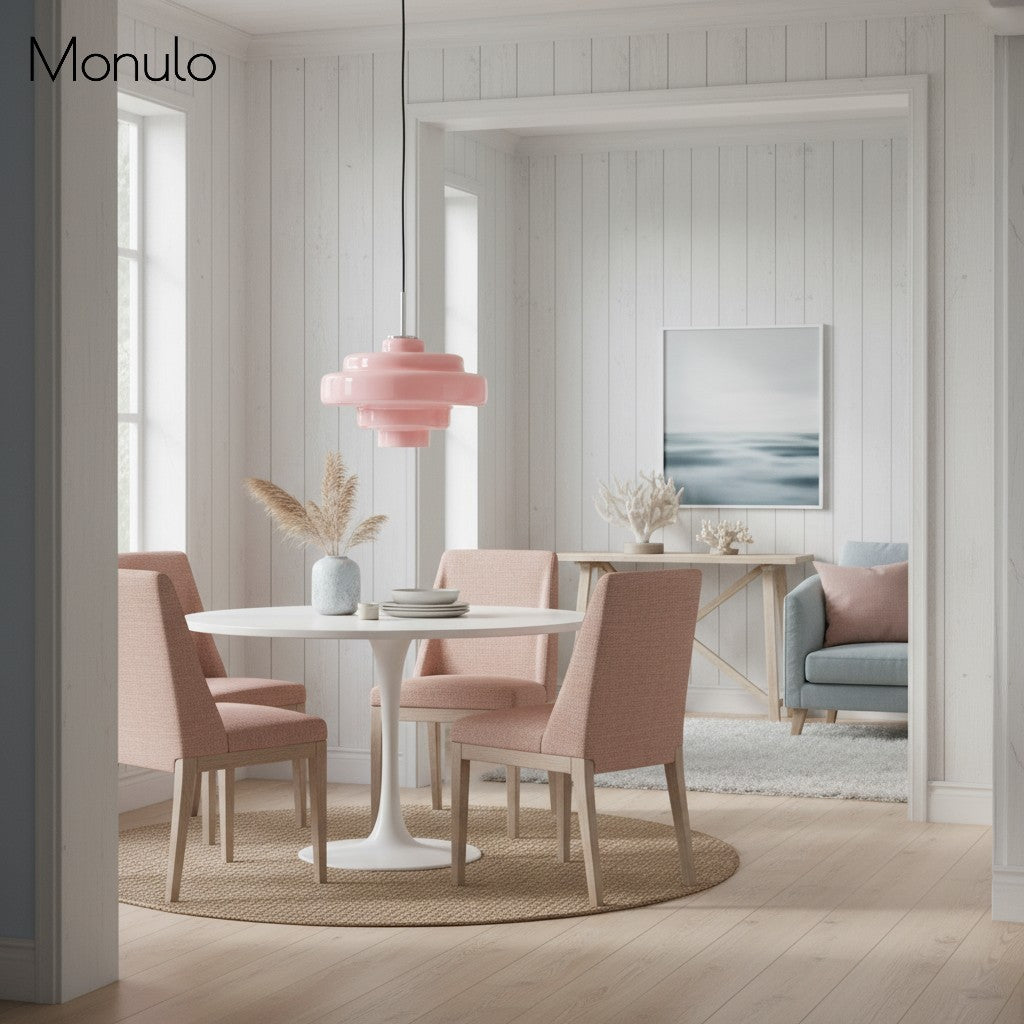 Gekleurde Glazen Hanglamp met Verstelbare Ophanging – Moderne Lichtpunt voor Eetkamer Keuken Woonkamer | Sansoti