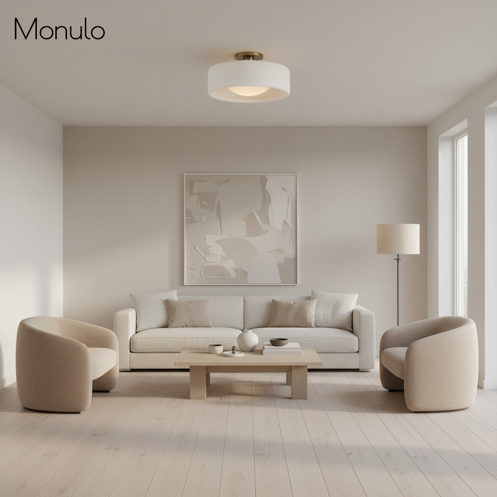 Porselein Plafondlamp Rond Modern – Zachte Sfeerverlichting voor Gang Kantoor Keuken | Sansoti