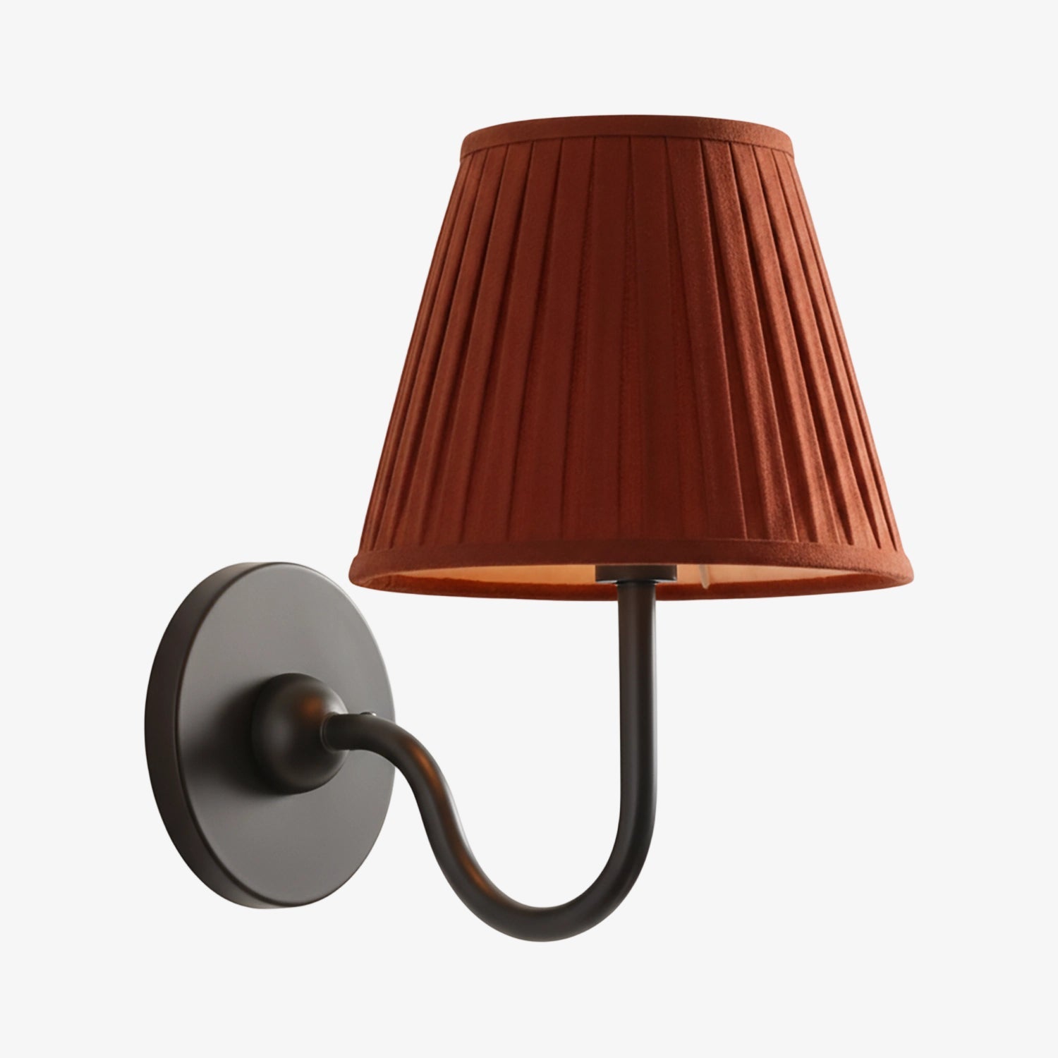 Wandlamp met Geplisseerde Stoffen Kap – Klassieke Verlichting voor Slaapkamer en Woonkamer | Sansoti