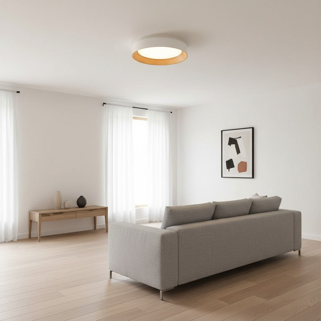 Minimalistische Plafondlamp Rond Laagbouw Slaapkamer Plafondverlichting LED | Sansoti