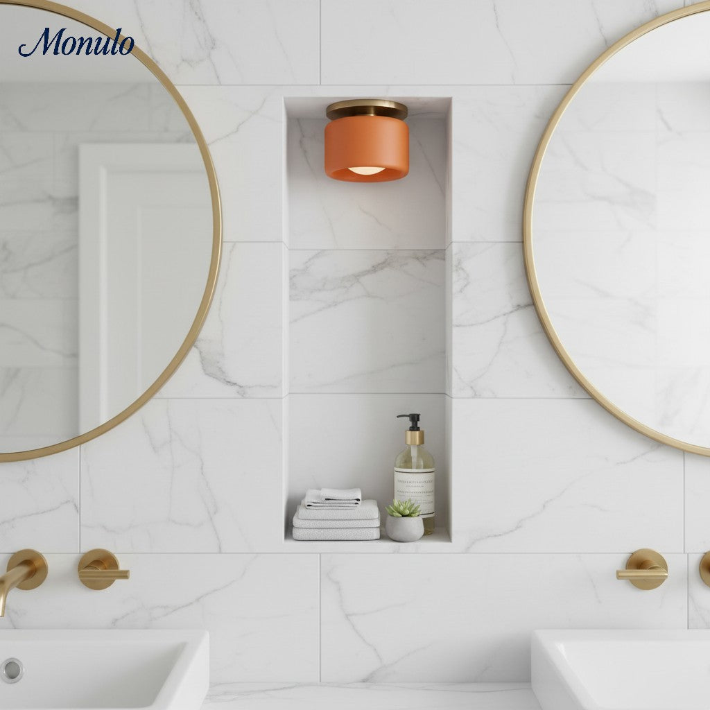 Porselein Plafondlamp Rond Modern – Zachte Sfeerverlichting voor Gang Kantoor Keuken | Sansoti