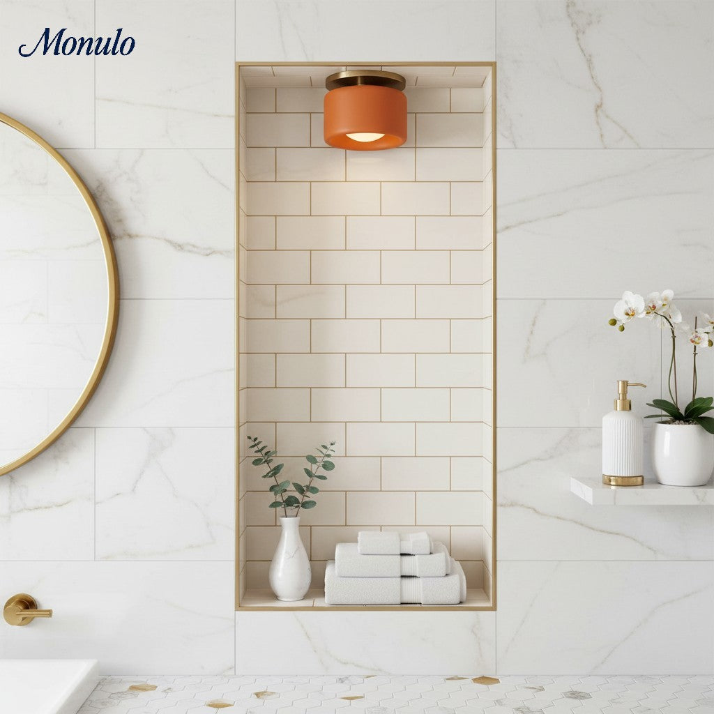 Porselein Plafondlamp Rond Modern – Zachte Sfeerverlichting voor Gang Kantoor Keuken | Sansoti