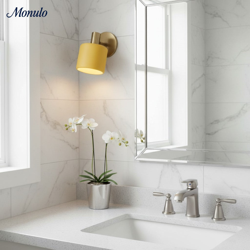 Keramische Ronde Wandlamp Wit Minimalistisch Flush Mount Verlichting voor Hal en Gang | Sansoti