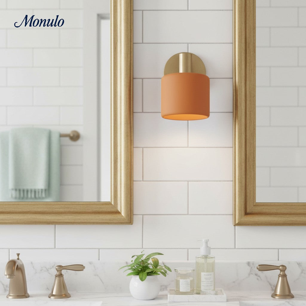 Keramische Ronde Wandlamp Wit Minimalistisch Flush Mount Verlichting voor Hal en Gang | Sansoti