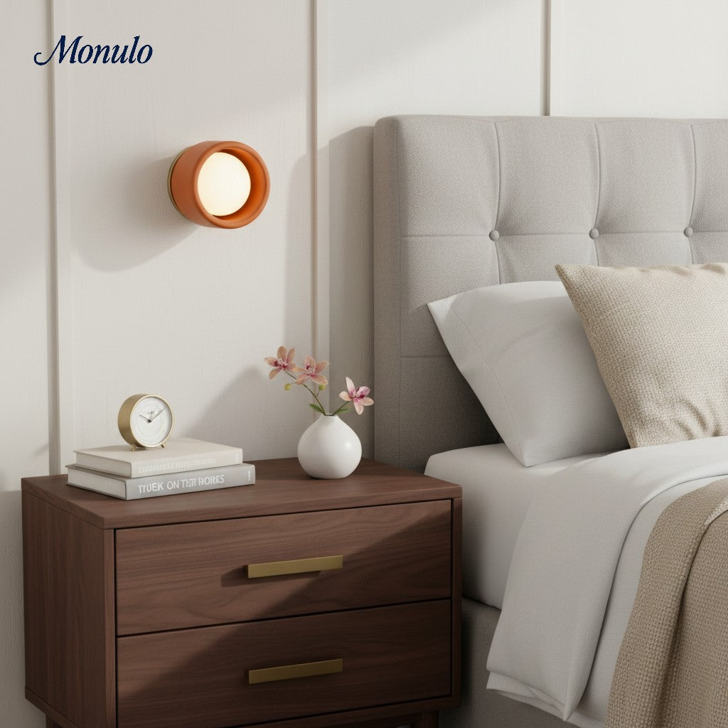 Keramische Ronde Wandlamp Wit Minimalistisch Flush Mount Verlichting voor Hal en Gang | Sansoti