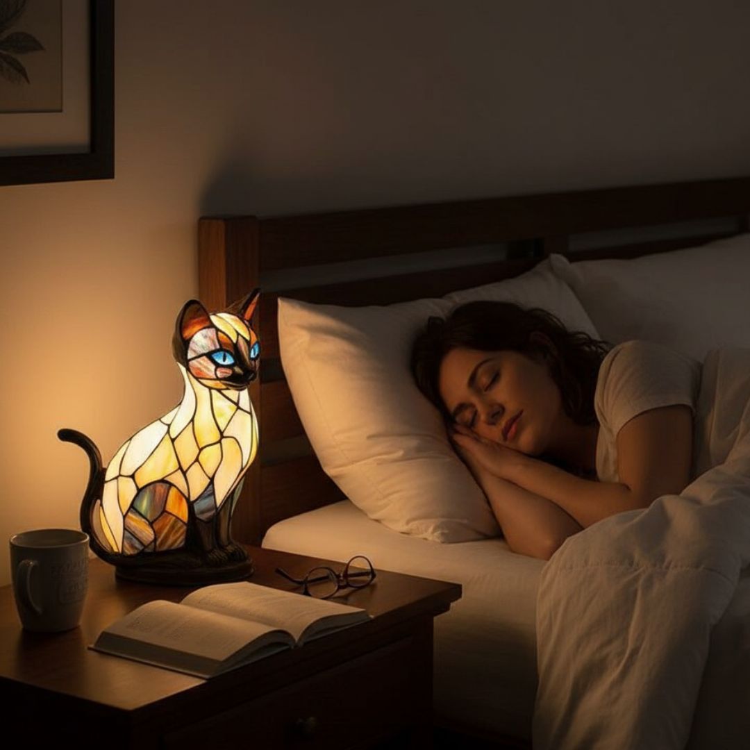 Handgemaakte Kattenverlichting Warm Licht Decoratieve Tafellamp Sfeerverlichting Dierendesign Nachtkastje Slaapkamer Woonkamer Geschenk Kattenliefhebber | Sansoti
