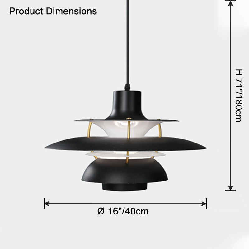 Scandinavische Hanglamp Eettafel Metaal Kleurrijk Retro Deens Design Woonkamer Keukeneiland | Sansoti