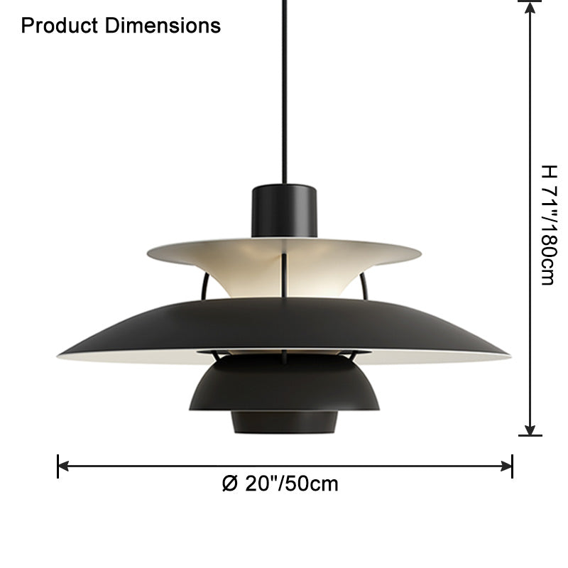 Scandinavische Hanglamp Eettafel Metaal Kleurrijk Retro Deens Design Woonkamer Keukeneiland | Sansoti