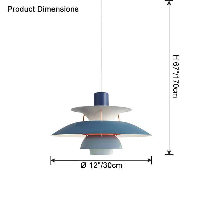 Scandinavische Hanglamp Eettafel Metaal Kleurrijk Retro Deens Design Woonkamer Keukeneiland | Sansoti
