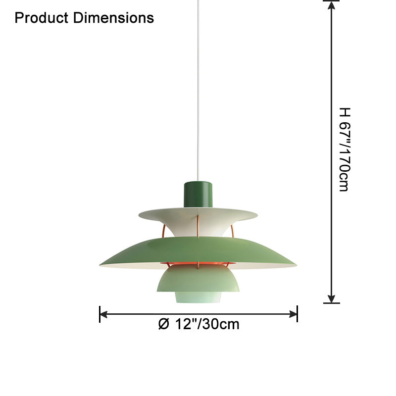 Scandinavische Hanglamp Eettafel Metaal Kleurrijk Retro Deens Design Woonkamer Keukeneiland | Sansoti
