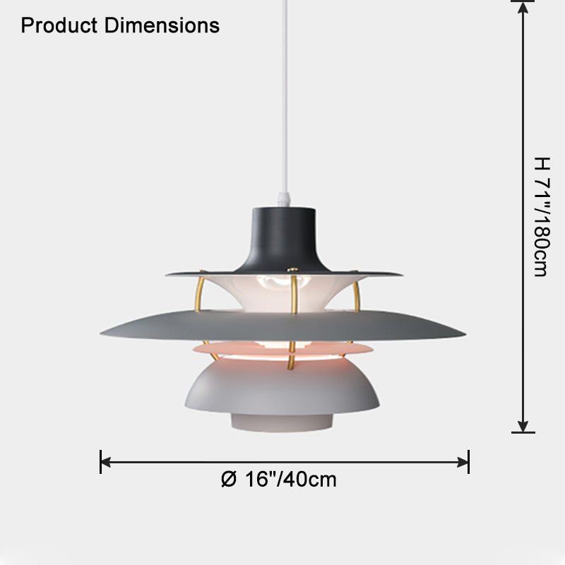 Scandinavische Hanglamp Eettafel Metaal Kleurrijk Retro Deens Design Woonkamer Keukeneiland | Sansoti