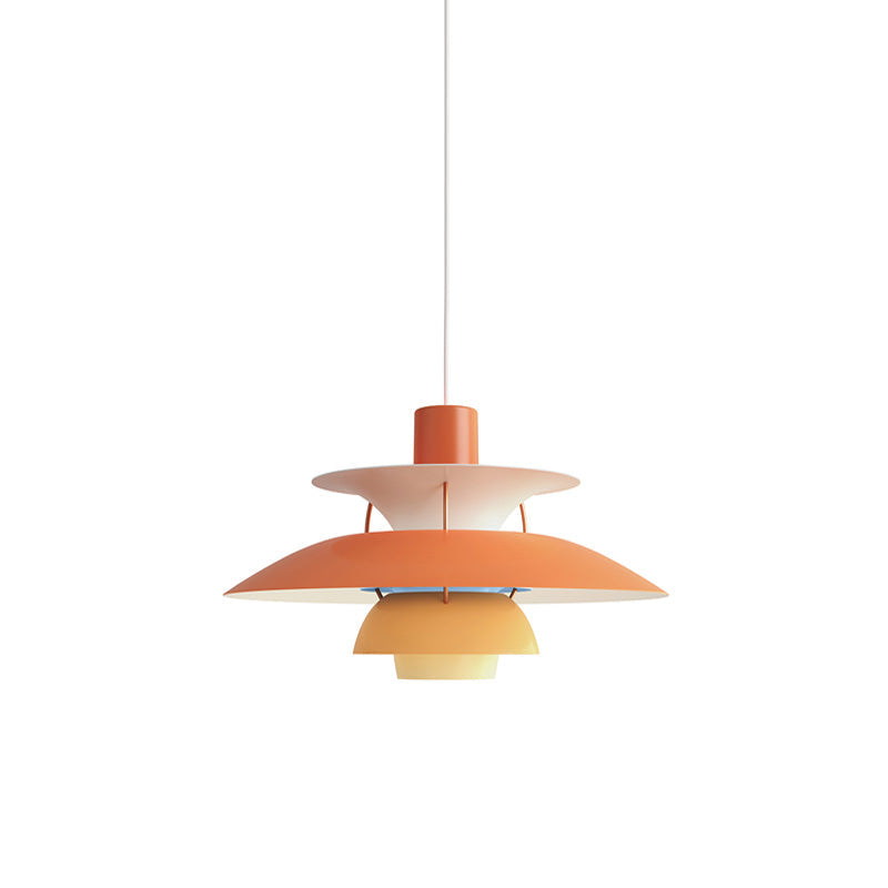 Scandinavische Hanglamp Eettafel Metaal Kleurrijk Retro Deens Design Woonkamer Keukeneiland | Sansoti