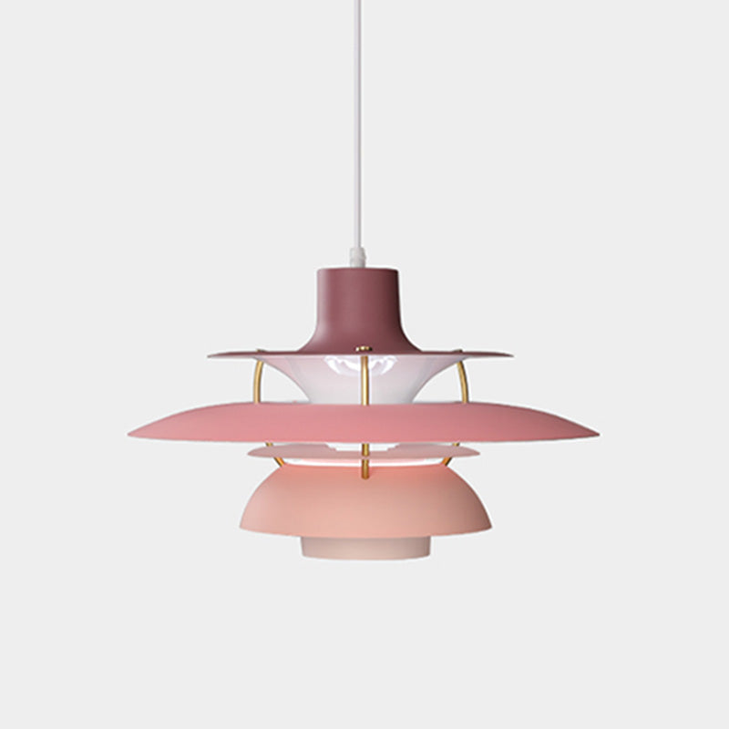 Scandinavische Hanglamp Eettafel Metaal Kleurrijk Retro Deens Design Woonkamer Keukeneiland | Sansoti