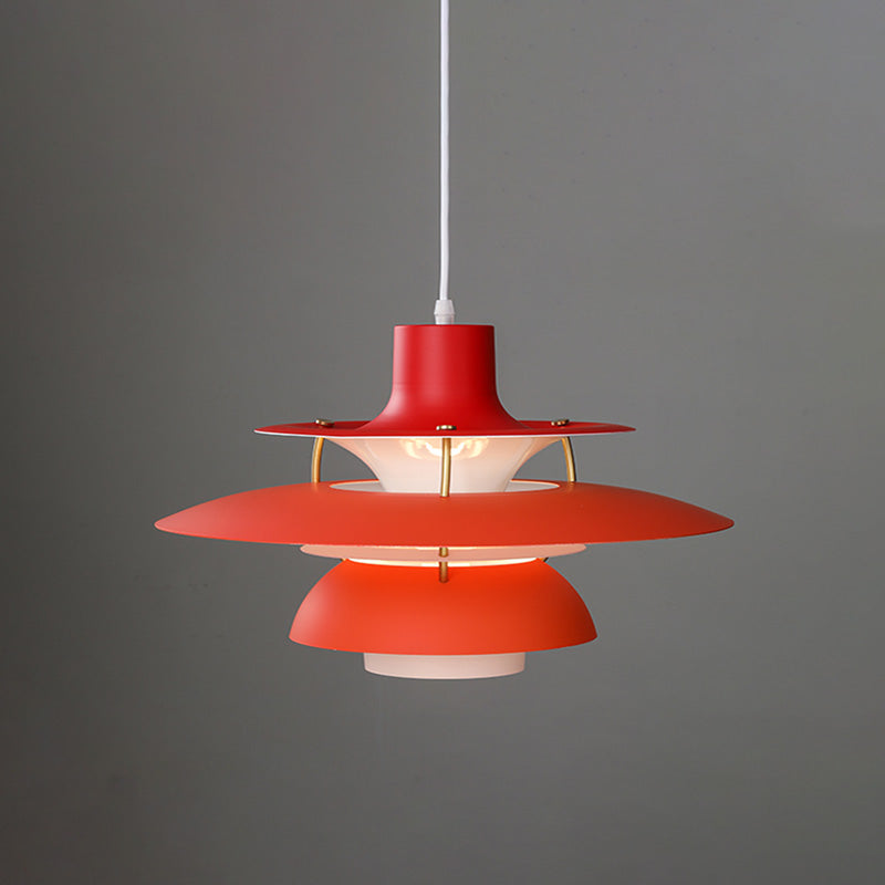Scandinavische Hanglamp Eettafel Metaal Kleurrijk Retro Deens Design Woonkamer Keukeneiland | Sansoti