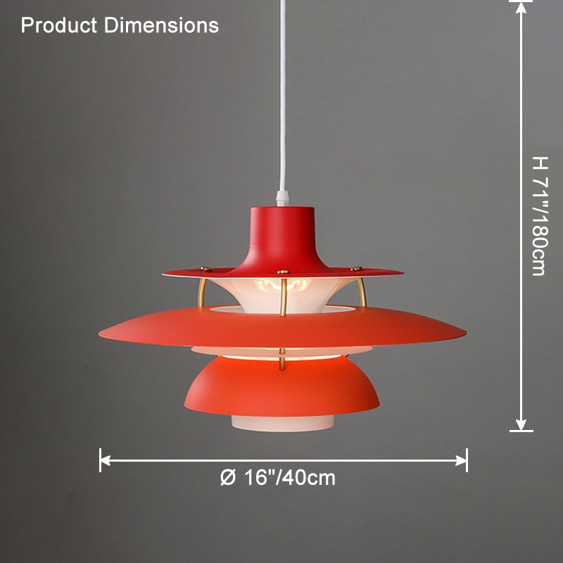 Scandinavische Hanglamp Eettafel Metaal Kleurrijk Retro Deens Design Woonkamer Keukeneiland | Sansoti