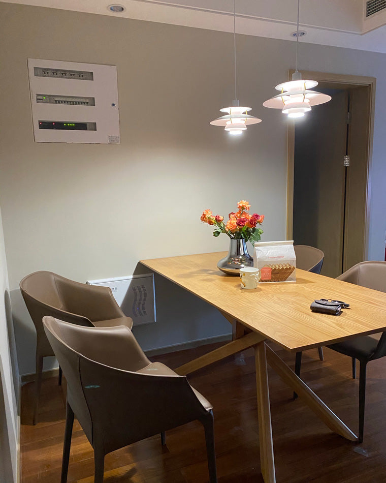 Scandinavische Hanglamp Eettafel Metaal Kleurrijk Retro Deens Design Woonkamer Keukeneiland | Sansoti