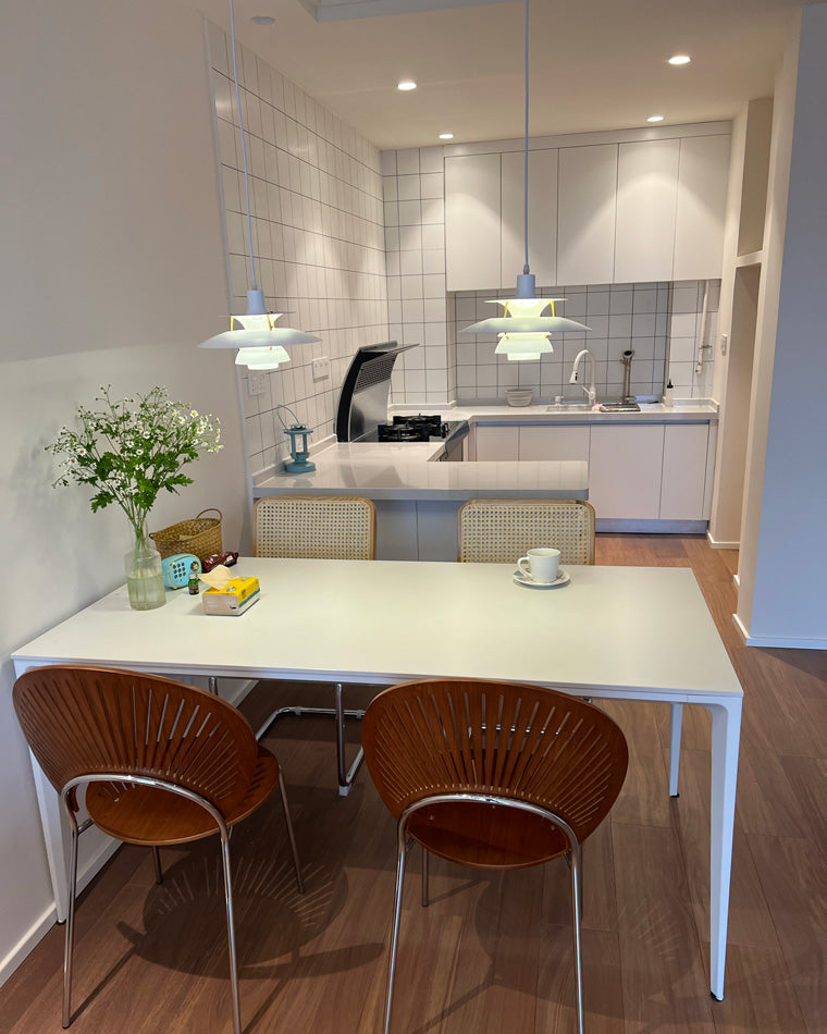 Scandinavische Hanglamp Eettafel Metaal Kleurrijk Retro Deens Design Woonkamer Keukeneiland | Sansoti