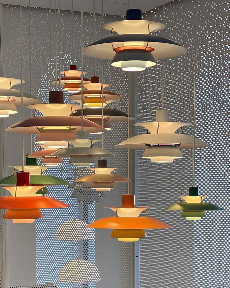 Scandinavische Hanglamp Eettafel Metaal Kleurrijk Retro Deens Design Woonkamer Keukeneiland | Sansoti