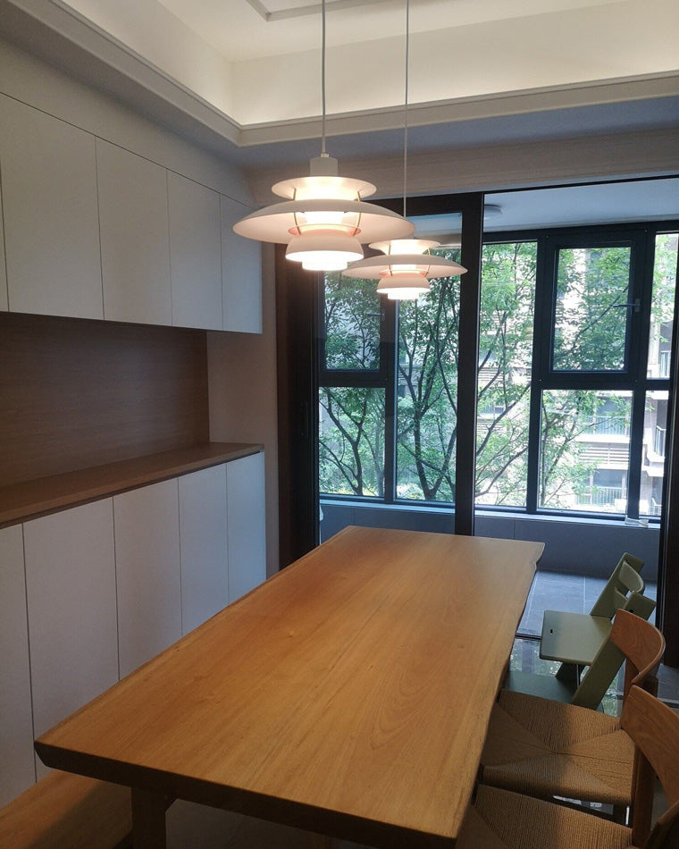 Scandinavische Hanglamp Eettafel Metaal Kleurrijk Retro Deens Design Woonkamer Keukeneiland | Sansoti