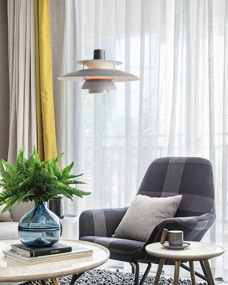 Scandinavische Hanglamp Eettafel Metaal Kleurrijk Retro Deens Design Woonkamer Keukeneiland | Sansoti