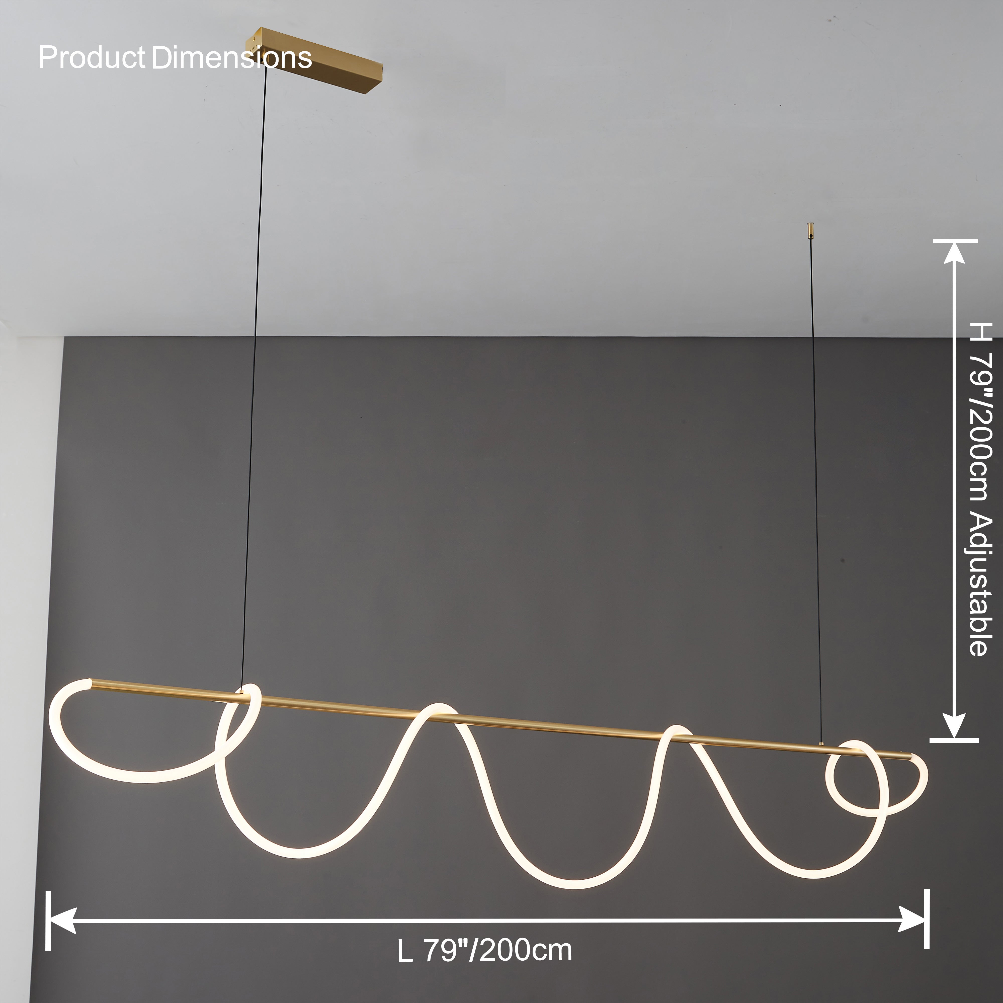Hanglamp Touw Led Cirkel Messing Dimbaar 3 Maten Eetkamer Woonkamer Minimalistisch | Sansoti